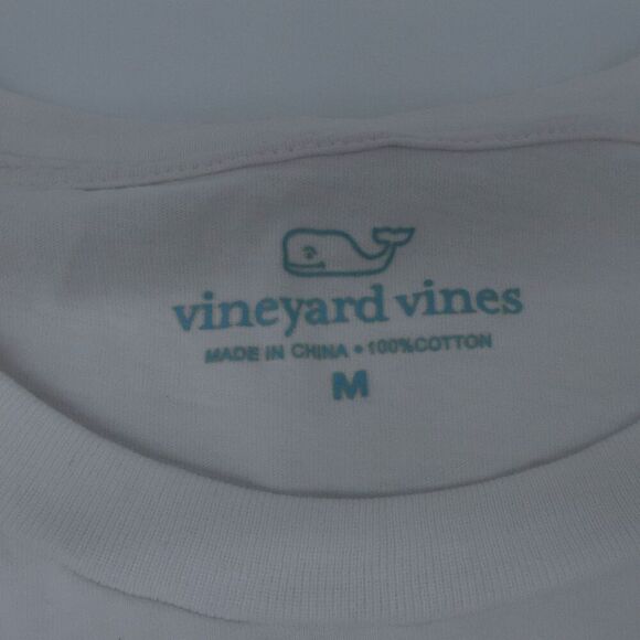 Vineyard Vines Naughty or Nice White Long Sleeve Shirt - Men's Size Medium - Picture 4 of 7